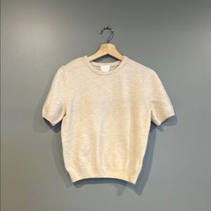 H&M Cream Crewneck Top